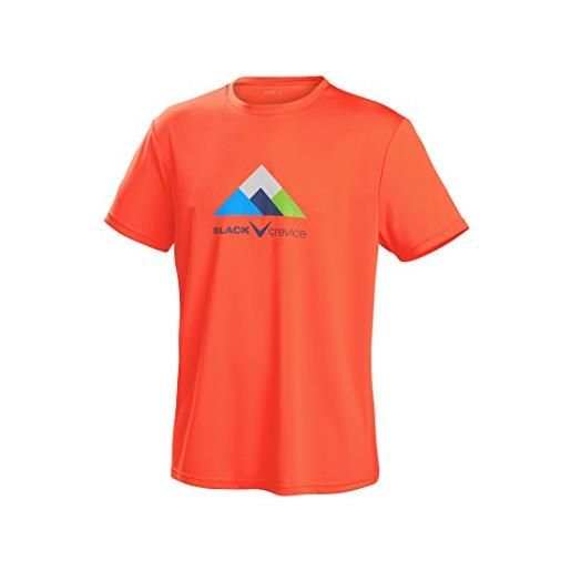 Black Crevice - t-shirt funzionale da uomo, colore: orange1, taglia: xl
