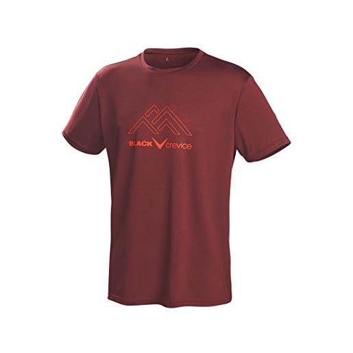 Black Crevice - t-shirt funzionale da uomo, colore: mahogany2, taglia: l