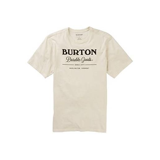 Burton durable goods, maglia a maniche corte uomo, stout white, m
