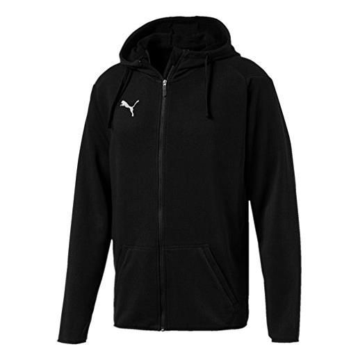 PUMA liga casual hoody jacket, giacca uomo, nero black white), xl