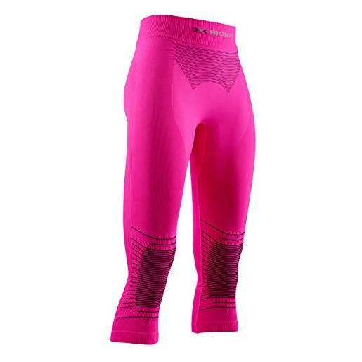 X-Bionic energizer 4.0 3/4, strato base pantaloni funzionali donna, rosso (neon flamingo/anthracite), xs