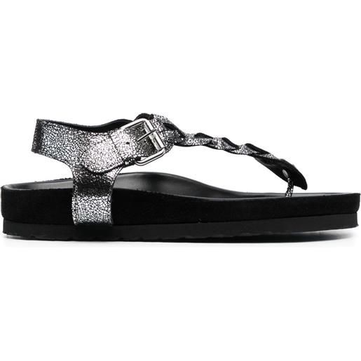 ISABEL MARANT sandali con cinturini metallizzati - argento