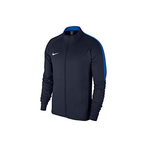 Nike academy 18, felpa sporty bambino, blu (obsidian/royal blue/white 451), x-large