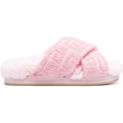 Balmain sandali slides con monogramma - rosa