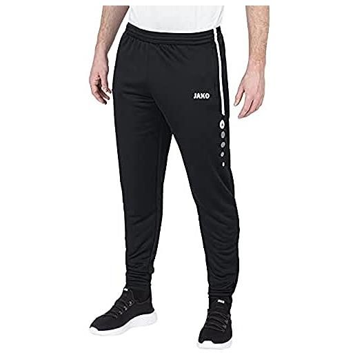 Jako, pantaloni da allenamento bambino active, nero (schwarz/weiß), 164 cm
