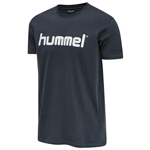 hummel go maglietta con logo, cotone, taglia s/s