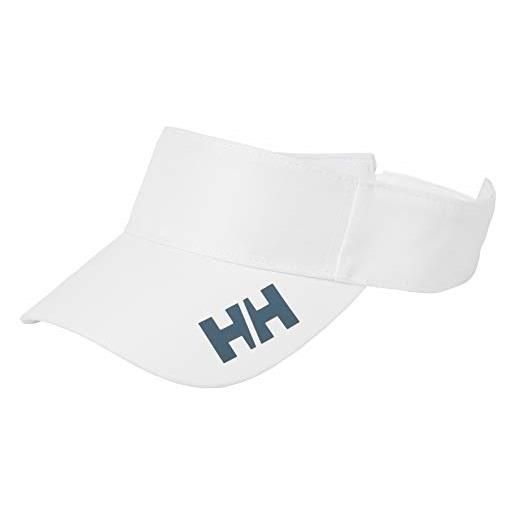 Helly Hansen logo, visiera unisex adulto, bianco, taglia unica