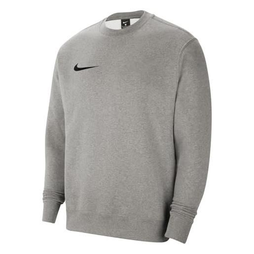 Nike team club 20 crewneck, maglia lunga uomo, dk grey heather/black, 3xl
