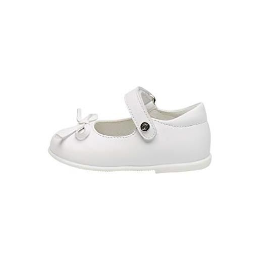 Naturino ballet-ballerine in pelle con fiocco, bianco 31