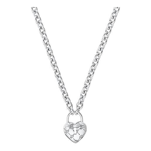 Joop!Collana con ciondolo collana da donna in argento sterling 925, 42+3 cm, argento, cuore, fornita in confezione regalo per gioielli, 2030928