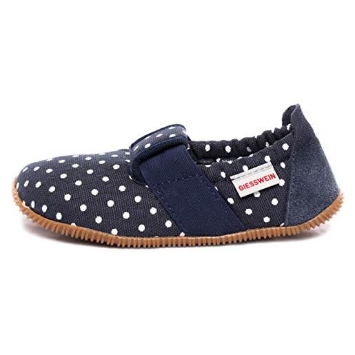Giesswein silz - slim fit, pantofole piatte, unisex - bambini e ragazzi, blu 548, 31 eu