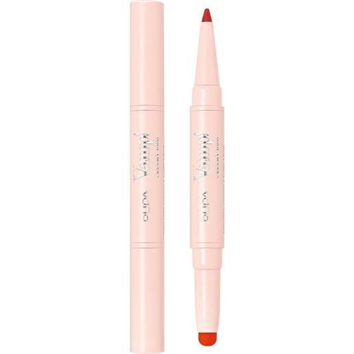 Pupa vamp!Creamy duo - matita labbra contouring & rossetto brillante 011 - orange red