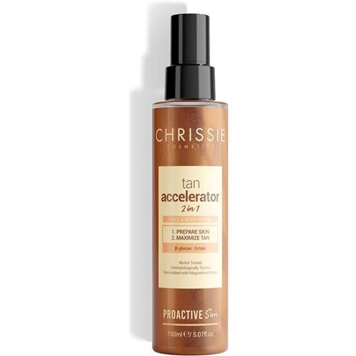 Chrissie Sole chrissie cosmetics proactive sun - spray acceleratore di abbronzatura, 150ml