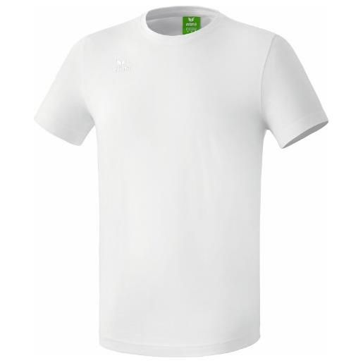 Erima teamsport - maglietta a maniche corte unisex - bambini, bianco (bianca), 128