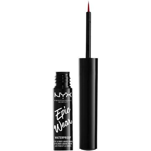 Nyx Professional MakeUp epic wear waterproof eye & body liquid liner eyeliner red
