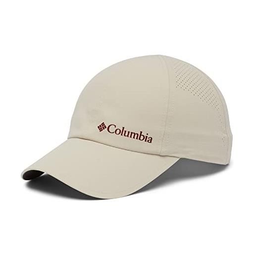 Columbia silver ridge iii, cappellino da baseball, unisex, fibra sintetica, colore: beige (fossil), taglia unica (regolabile), art. 1840071
