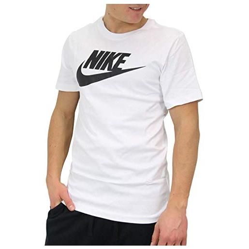 Nike tee icon futura, maglietta uomo, nero (black/white), x-large