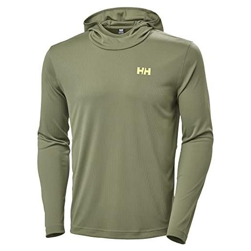 Helly Hansen verglas shade hoodie, maglia di tuta uomo, 606 deep fjord, 2x l