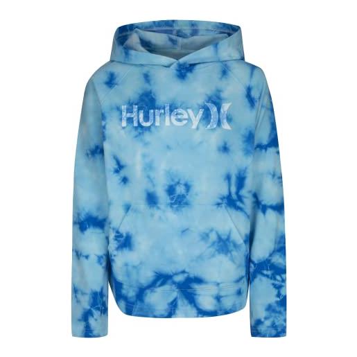Hurley hrlb tie dye pullover hoodie felpa, viola chiaro, 13 años bambino