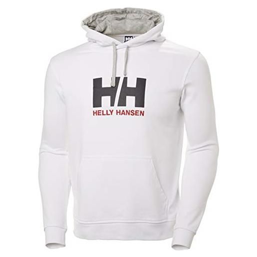 Helly Hansen uomo felpa con cappuccio hh logo, m, grigio melange