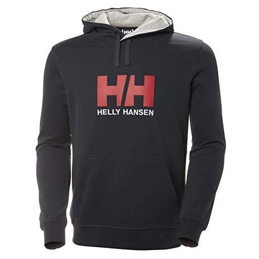 Helly Hansen uomo felpa con cappuccio hh logo, xl, grigio melange