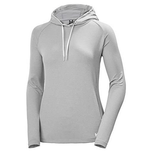 Helly Hansen donna verglas light hoodie, grigio, xs