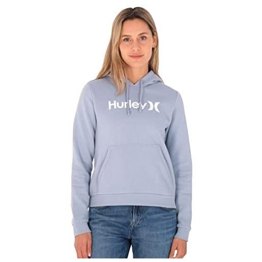 Hurley oao seasonal hoodie maglia di tuta, grigio (gladiator grey), s donna