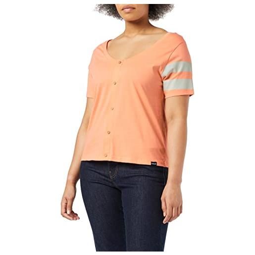 Hurley w oceancare totem front back tee maglietta, marshmallow, l donna