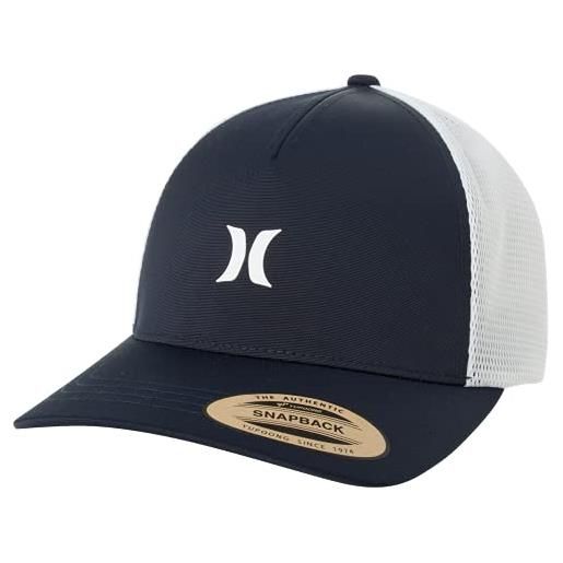 Hurley women's baseball cap - montara curved brim strap-back trucker hat, size one size, obsidian