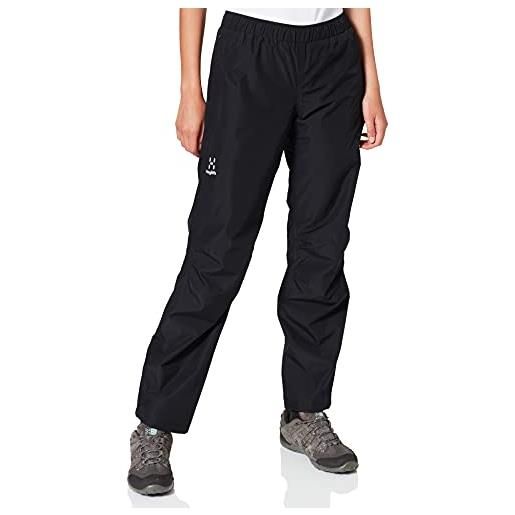 Haglöfs mila rain pantaloni, donna, true black, xl