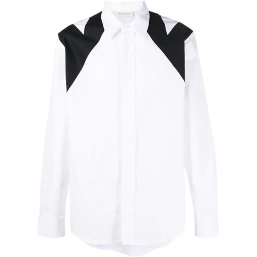 Alexander McQueen camicia harness con cut-out - bianco