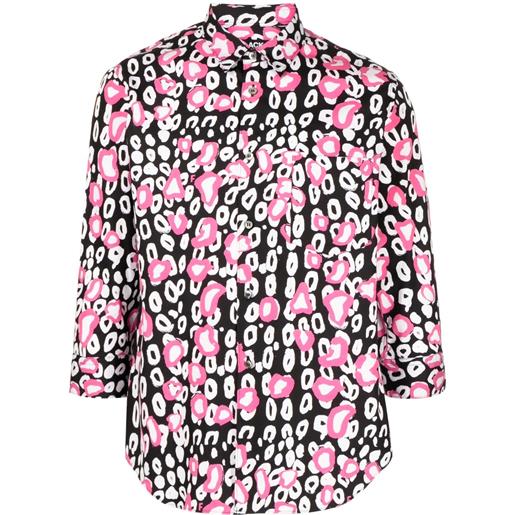 Black Comme Des Garçons camicia con stampa - rosa