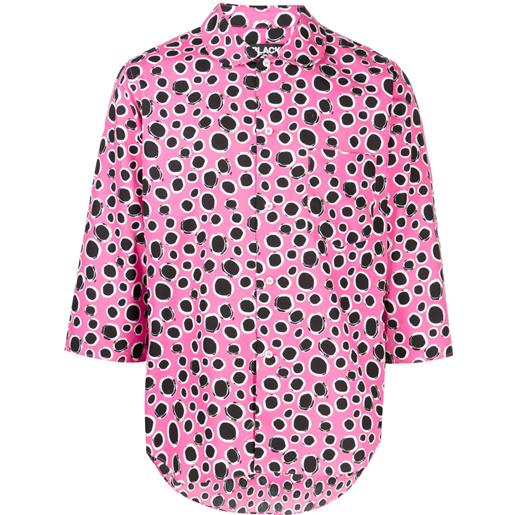 Black Comme Des Garçons camicia con stampa - rosa
