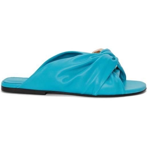 JW Anderson sandali slides con dettaglio catena - blu
