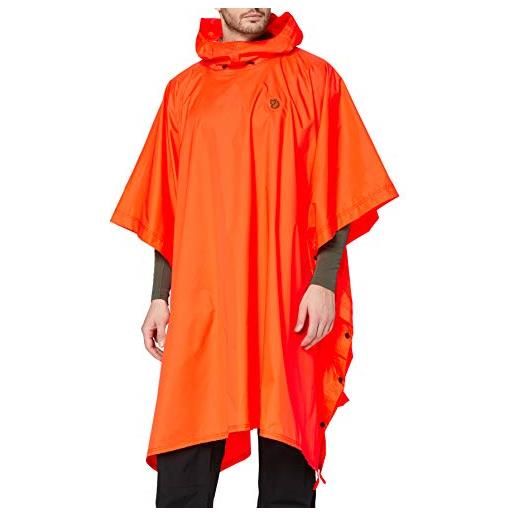 Fjallraven poncho, giacca sportiva unisex adulto, safety orange, taglia unica