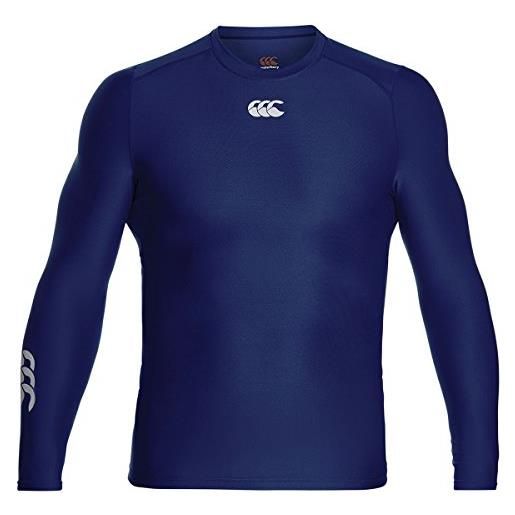 Canterbury, thermoreg fluro long sleeve base layer, maglia, uomo, blu (navy), 3xl