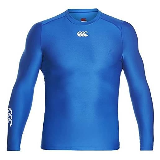 Canterbury, thermoreg fluro long sleeve base layer, maglia, uomo, blu (olimpico), xl