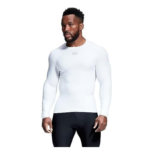 Canterbury thermoreg long sleeve base layer maglia, uomo, bianco, 4xl