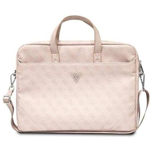 CG MOBILE guess saffiano-logo hot stamp triangle da 4 g, borsa unisex-adulto, colore: rosa