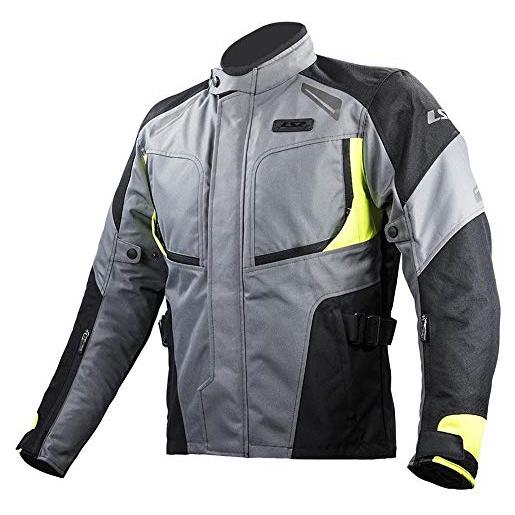 LS2 giacca moto mod. Phase uomo man giallo flou grey black (xxxl)