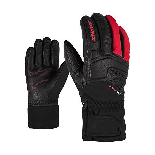 Ziener glyxus as(r) glove ski alpine, guanti da sci/sport invernali, impermeabili, traspiranti. Unisex-adulto, rosso fiesta, 11