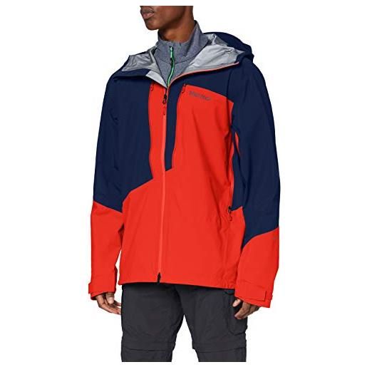 Marmot huntley, giacca uomo, navy/victory red, m