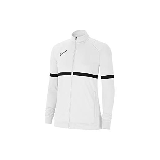 Nike academy 21 knit track jacket - giacca sportiva da donna, donna, giacca da tuta, cv2677-100, bianco/nero/nero/nero, xl
