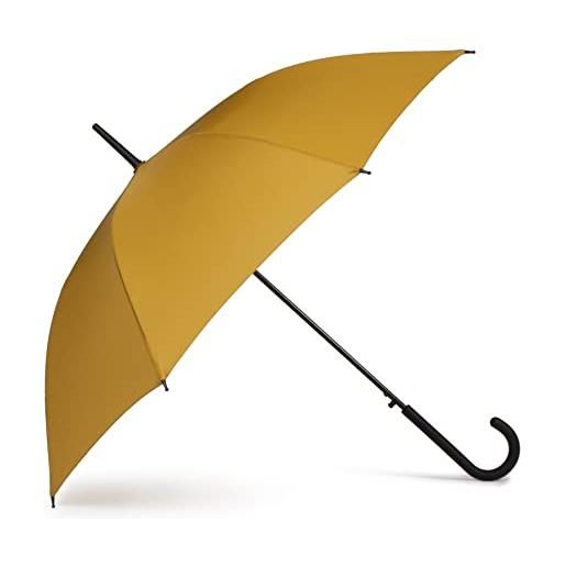 VOGUE - ombrello da donna lunghezza elegante. Realizzato con tessuto 100% eco-rpet con bottiglie di plastica riciclata, in 6 colori. Anti-vento - wind proof. Apertura automatica, colore giallo
