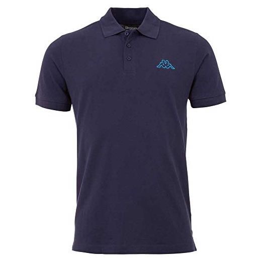 Kappa, polo uomo peleot, blu (navy), l