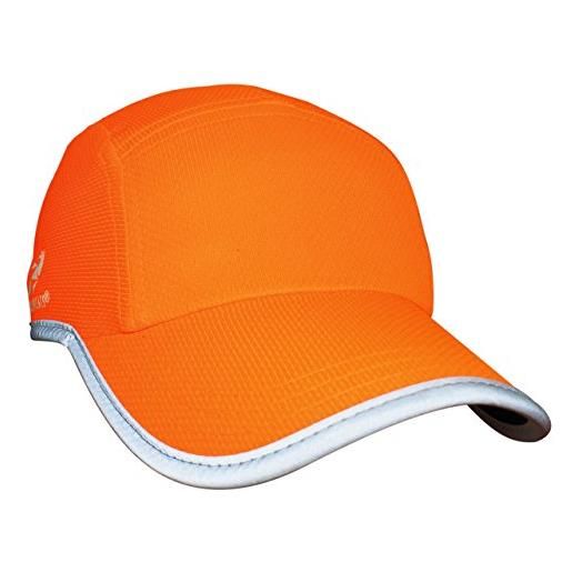 Headsweats sport cappuccio race ha hi vis reflective berretto da corsa, arancione fosforescente, tinta unita, 7700 808r