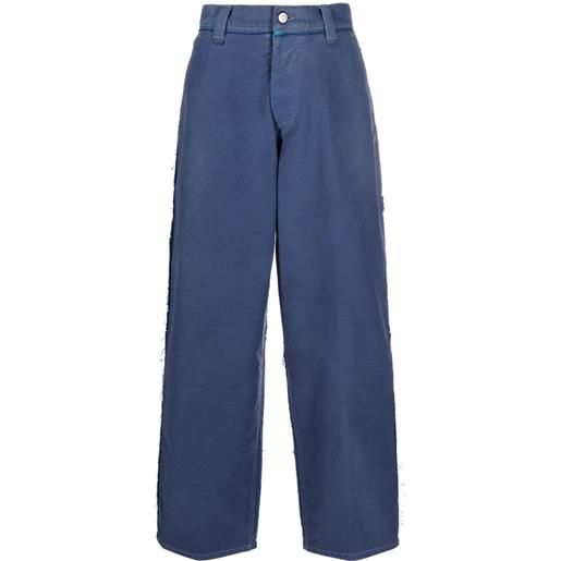 Maison Margiela jeans a gamba ampia con effetto vissuto - blu