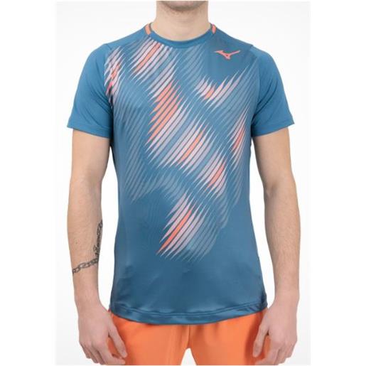 Mizuno shadow graphic tee t-shirt m/m tennis c da zucch/arancio uomo