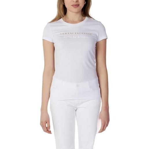 Armani exchange t-shirt donna maniche corte bianco