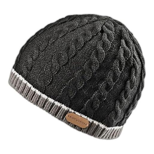 Black Crevice berretto da uomo dal design a righe i berretto a maglia in taglia unica di stile i fodera in pile caldissima i linea aderente i berretti invernali da uomo in diversi colori
